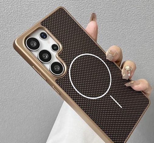 Carbon Fiber Texture Magnetic Suction Samsung case - Viexta