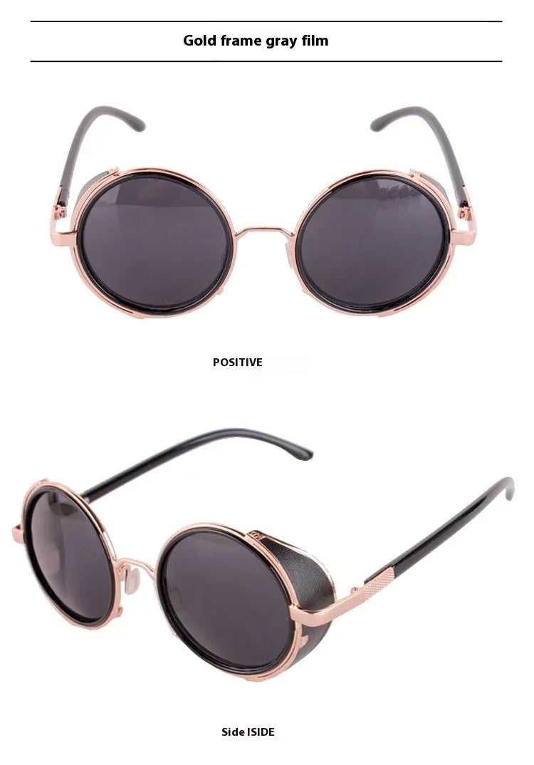round-retro-uv-protection-sunglasses - Viexta