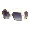 Metal Side Lens Square Sunglasses - Viexta