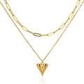 Golden Love Double-layer Necklace - Viexta