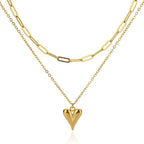 Golden Love Double-layer Necklace - Viexta