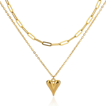 Golden Love Double-layer Necklace