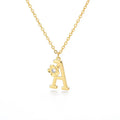 Rose English Alphabet Pendant Necklace - Viexta