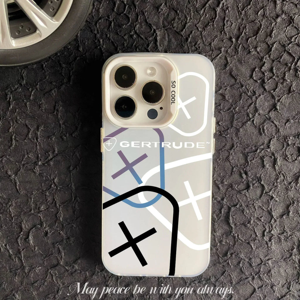 Color Silver Pattern Silicone iPhone Case - Viexta