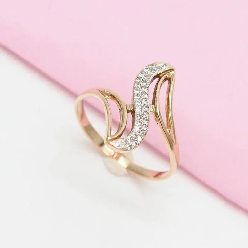 Purple Gold Rhinestone Ring - Viexta