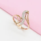 Purple Gold Rhinestone Ring