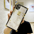Gold foil drop gel iphone case - Viexta