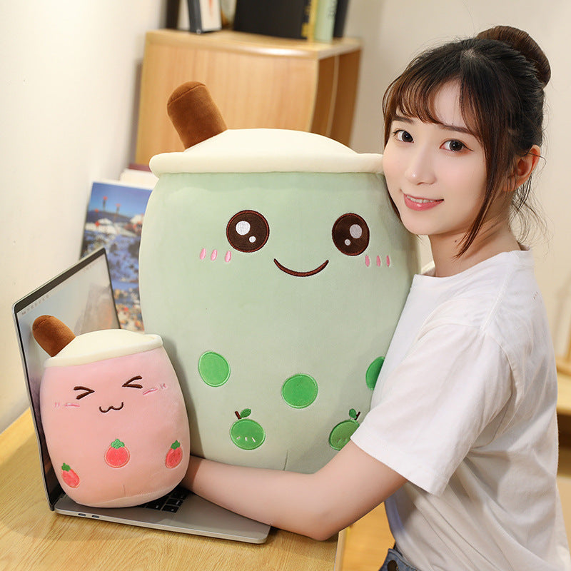 Pearl milk tea cup pillow