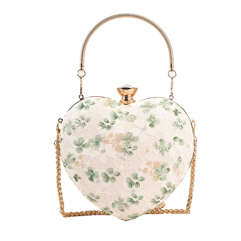 Floral Chain Crossbody Clutch-Bag