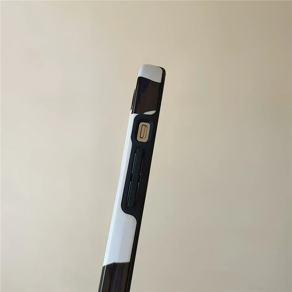 Black And White Irregular Stripes iPhone Case - Viexta