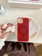 New Year Red Bow Tie Puppy Drop-resistant iPhone Case - Viexta