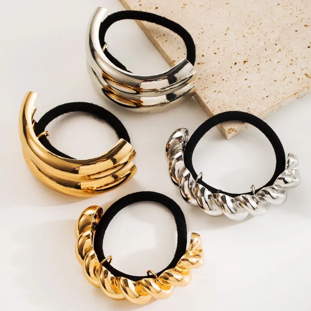 Temperamental Cold Style Metal Twist Hair Accessories - Viexta