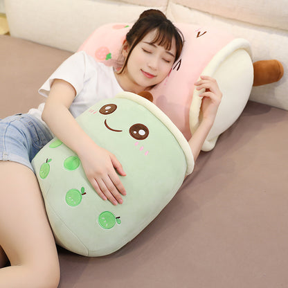 Pearl milk tea cup pillow