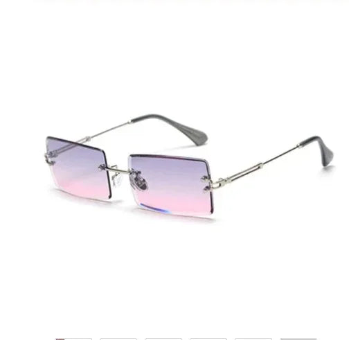 Rimless Rectangle Sunglasses - Viexta