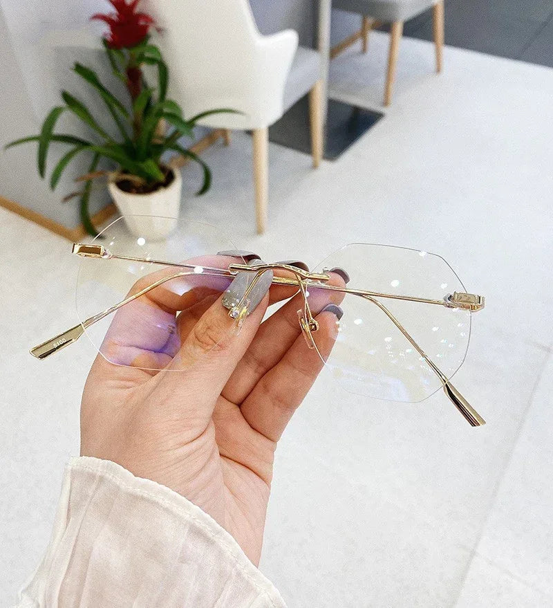 frameless-spectacle-frame-gold - Viexta