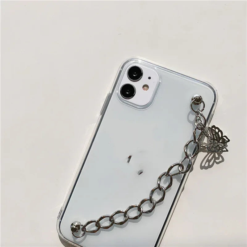 Chain Hollow Butterfly iPhone Soft Case - Viexta