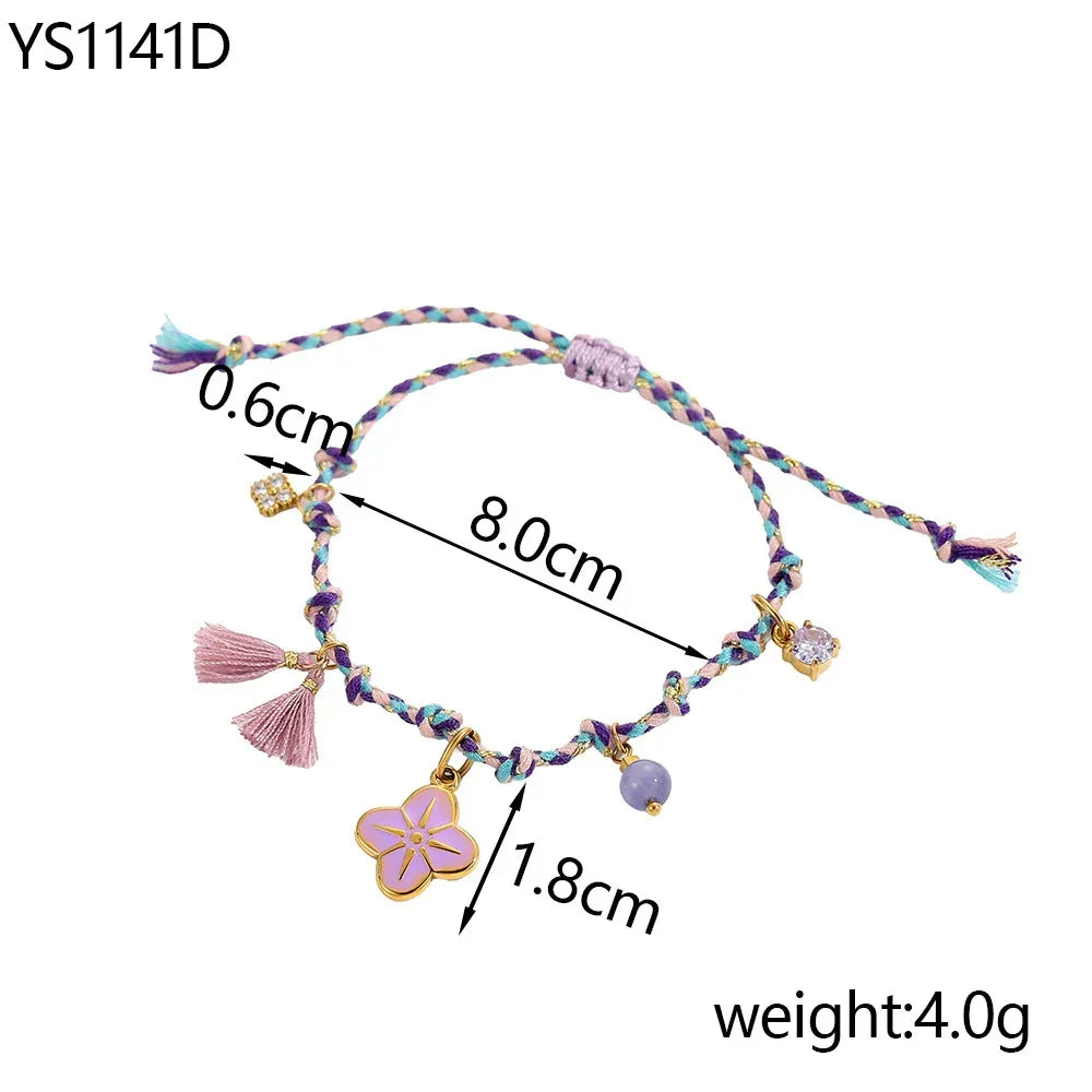 Color Braid Rope Pendant High-grade Bracelet - Viexta