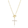 micro-inlaid-zircon-gold-plated-necklace - Viexta