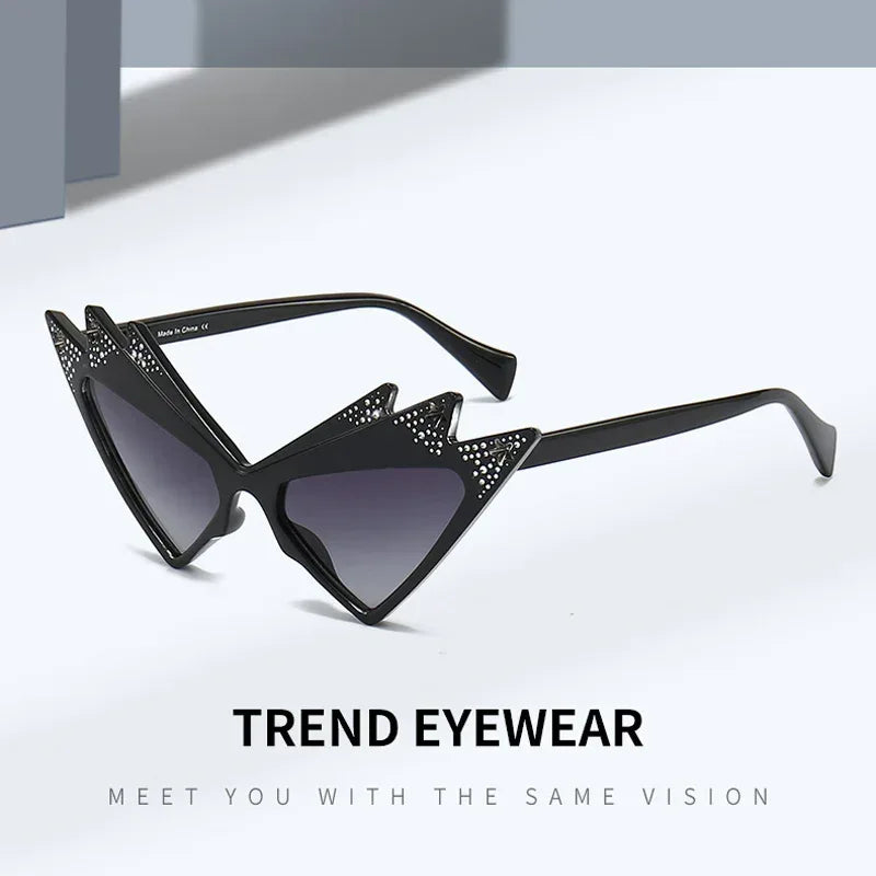 Diamond Shaped Ball Butterfly Sunglasses - Viexta