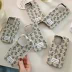 fashion-small-flower-flannel-iphone-case - Viexta