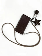 Niche Magnetic Flip Vintage Brown iPhone case - Viexta