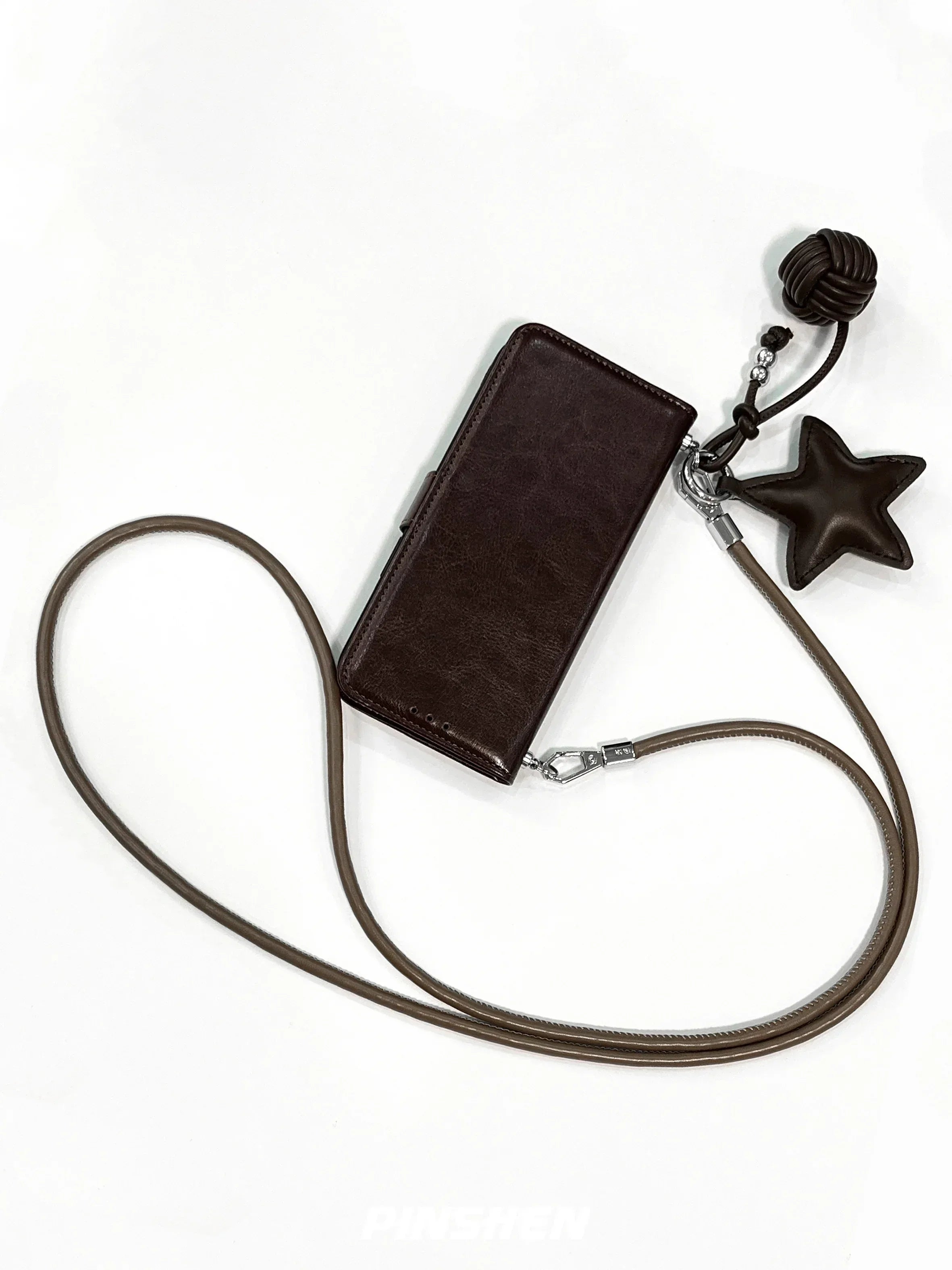 Niche Magnetic Flip Vintage Brown iPhone case - Viexta