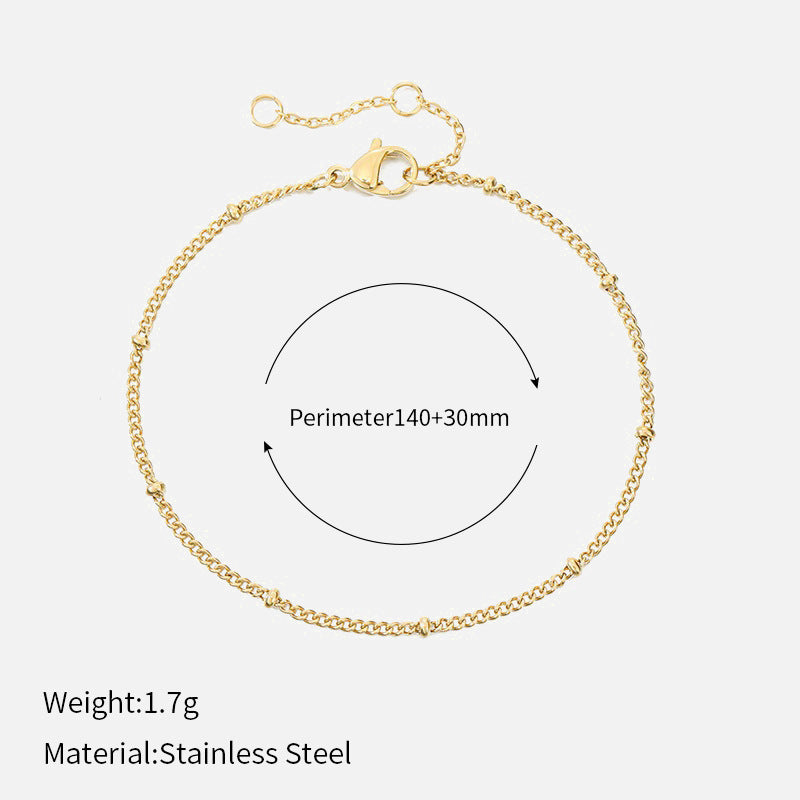 Electroplated Round Bead Stainless Steel For Women