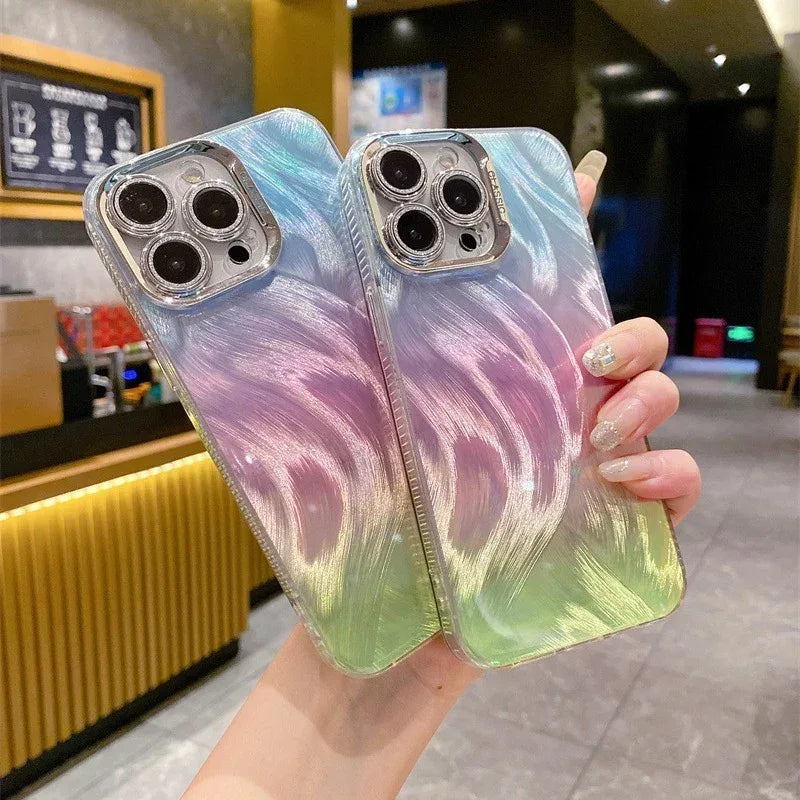 Drop-resistant Women's Gradient Lens iPhone Case - Viexta