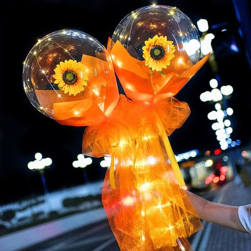 LED Luminous Balloon Rose Bouquet - Viexta