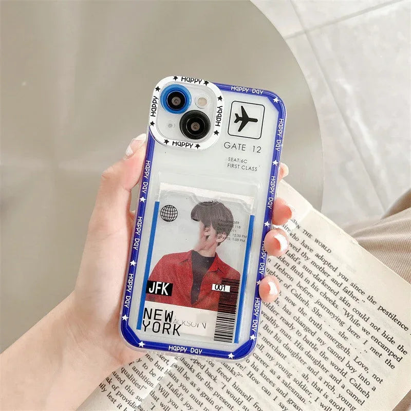 Card Cover Air Ticket iPhone Case - Viexta