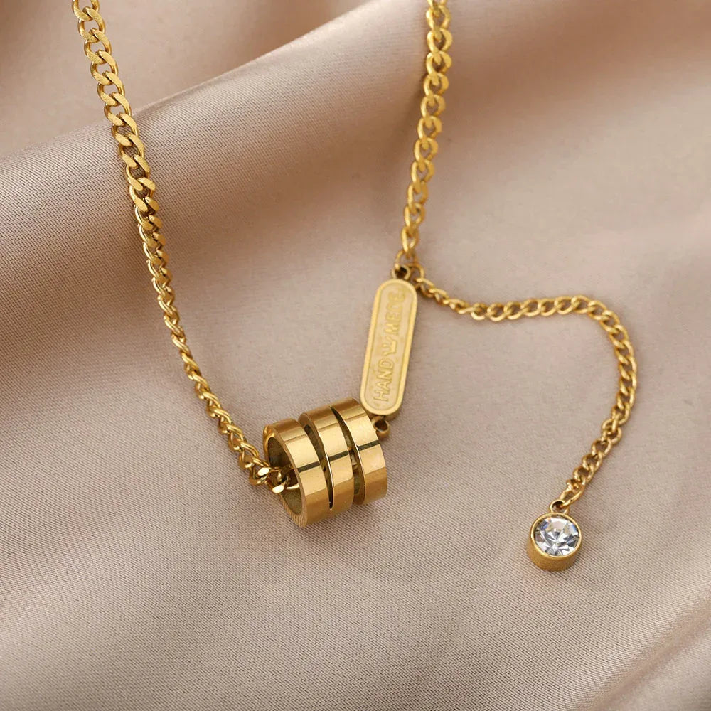 Heart Shaped Titanium Steel Necklace - Viexta