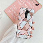 Plating Splice Marble Phone Cases for Samsung Note Series and Redmi - Viexta