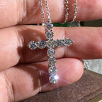trend-diamond-cross-necklace - Viexta