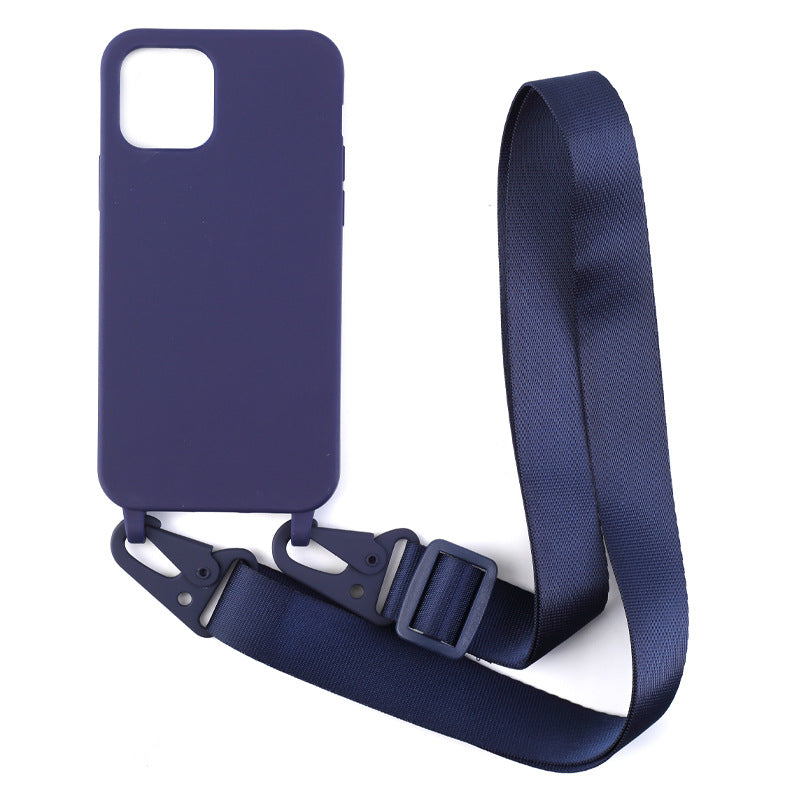 Solid Color Lanyard iPhone Case