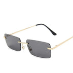 Rimless sunglasses women square - Viexta