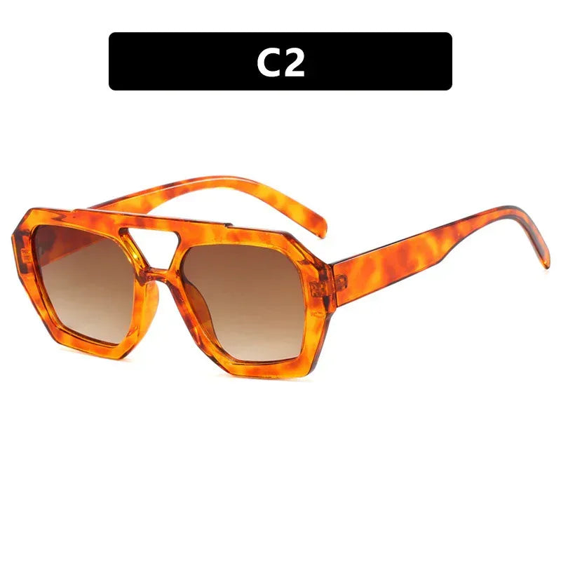 Ins Big Frame Leopard Sunglasses - Viexta