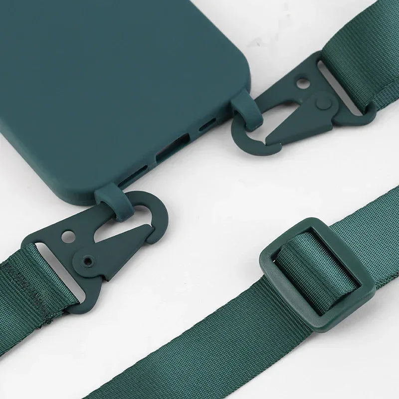 Solid Color Lanyard iPhone Case - Viexta