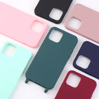 Solid Color Lanyard iPhone Case