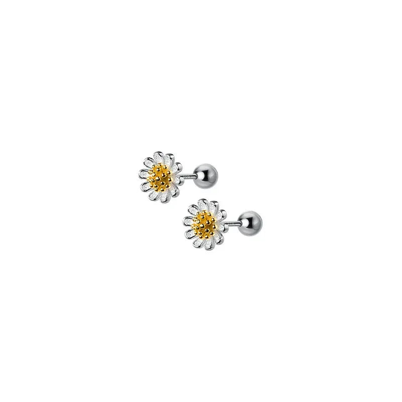s925-silver-daisy-flower-earrings - Viexta