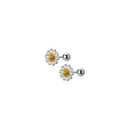 s925-silver-daisy-flower-earrings - Viexta