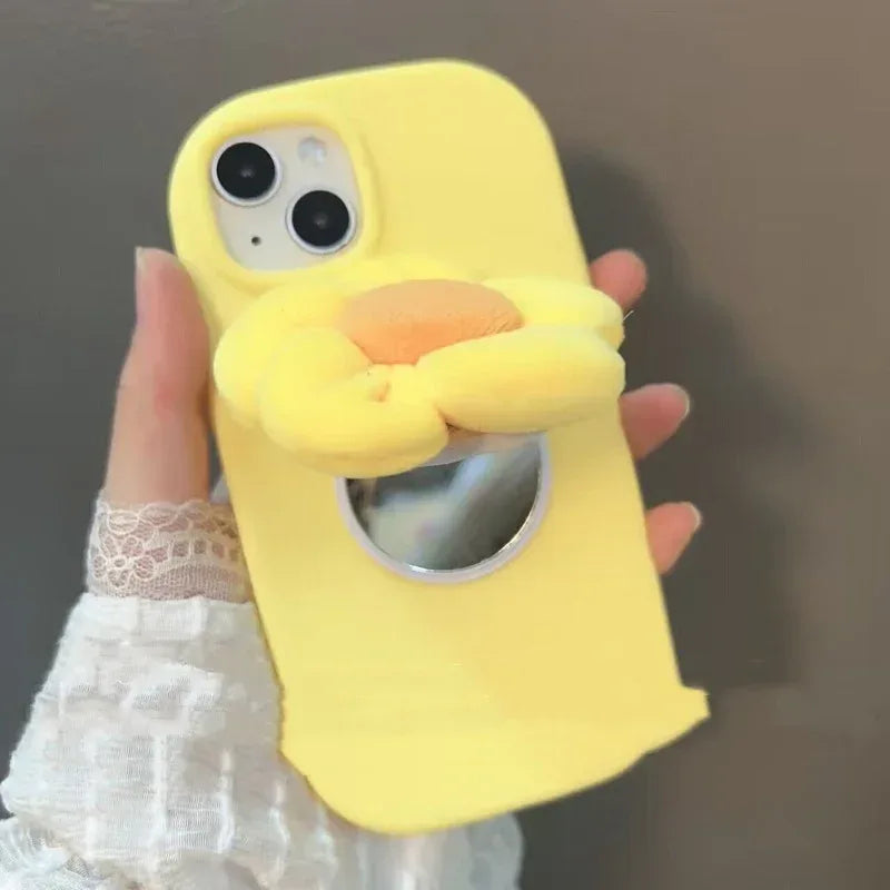 makeup-mirror-lemon-yellow-plush-iphone-case - Viexta