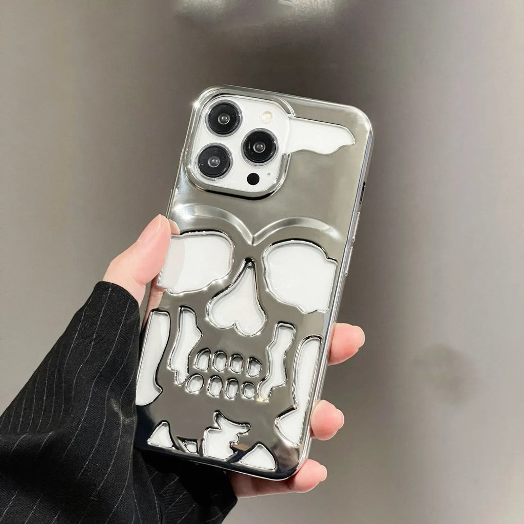 Luxury Plating 3D Skull Phone Case For I-Phone - Viexta