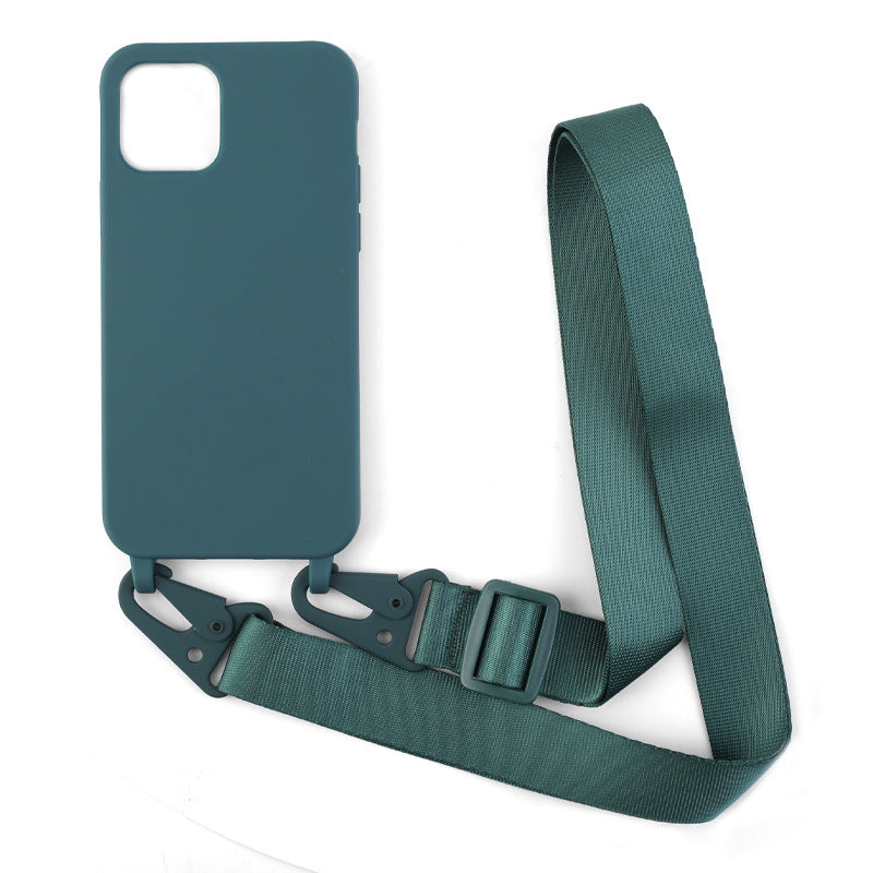 Solid Color Lanyard iPhone Case