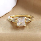 Four-claw Simulation Diamond Ring - Viexta