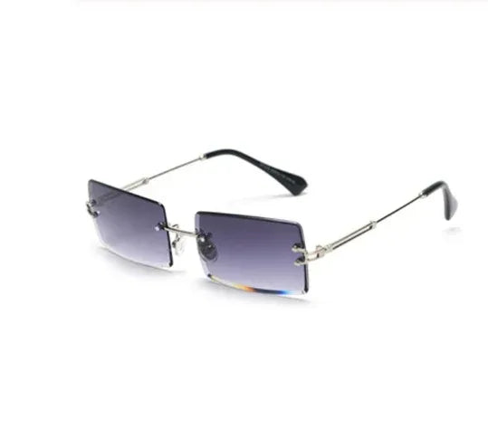 Rimless Rectangle Sunglasses - Viexta