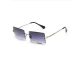 Rimless Rectangle Sunglasses - Viexta