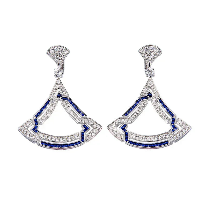 womens-triangle-micro-set-zircon-necklace-earring-set - Viexta