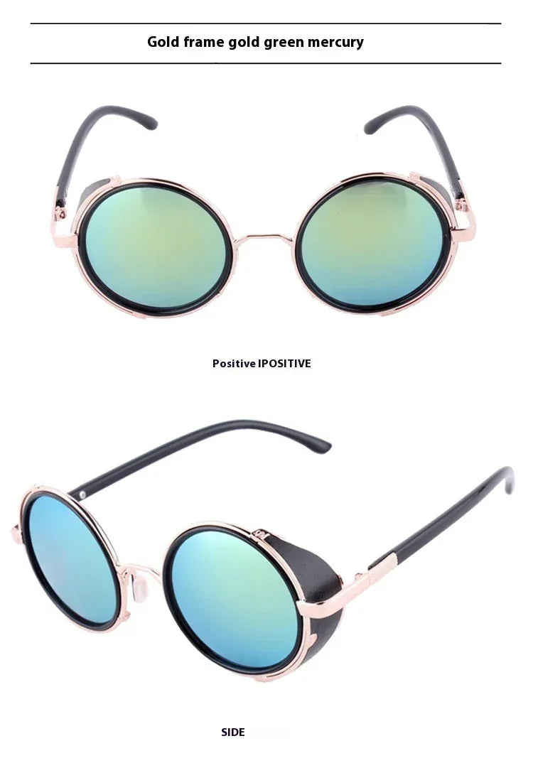 round-retro-uv-protection-sunglasses - Viexta