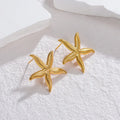 18K Gold Starfish Earrings - Viexta