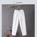 Cotton And Linen Casual Pants - Viexta